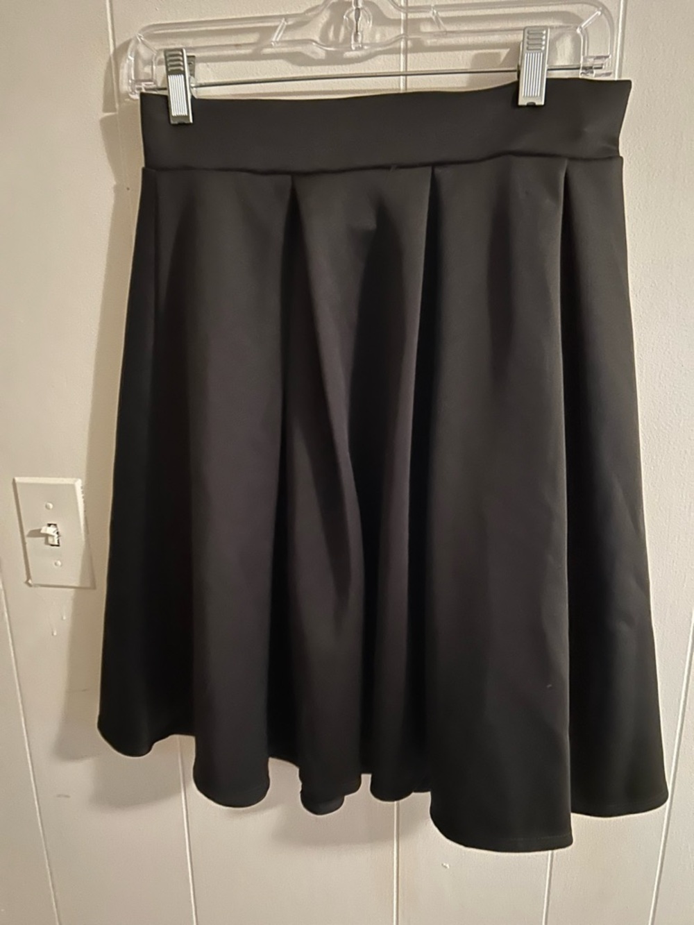 Kiwi Black Circle Skirt with High Waistband